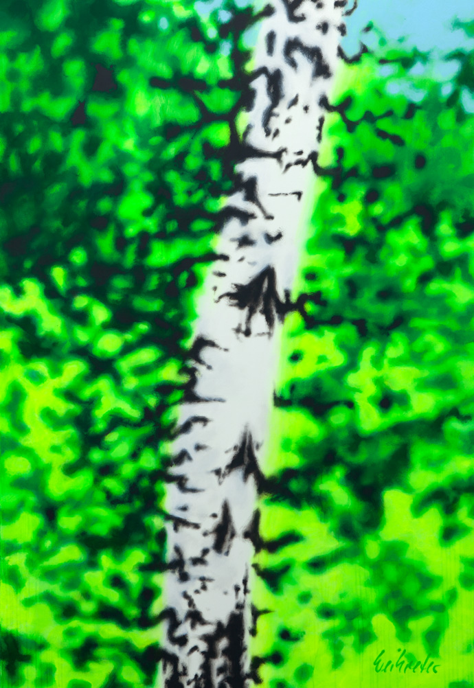 Eine Birke ist eine Birke ist eine Birke ist eine Birke | 2011 | Acryl auf Leinwand | 160 x 110 cm