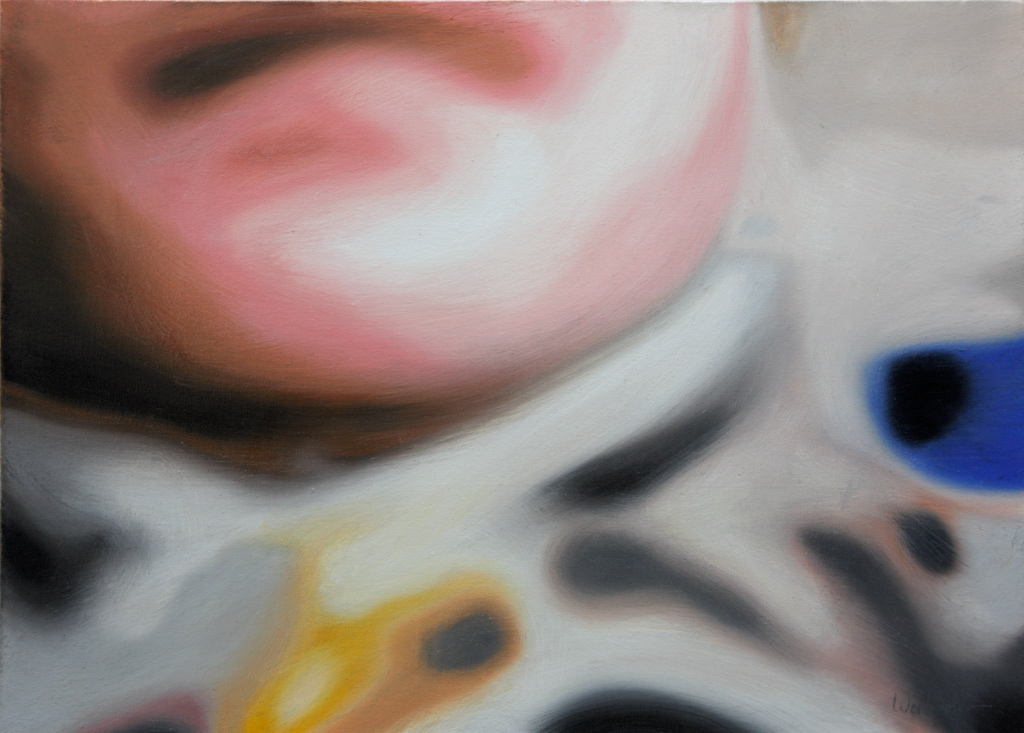 Sofies Welt fünf (Selbstportrait von Sofie mit 3-Jahre) | 2008 | Öl auf Leinwand | 50 x 70 cm
