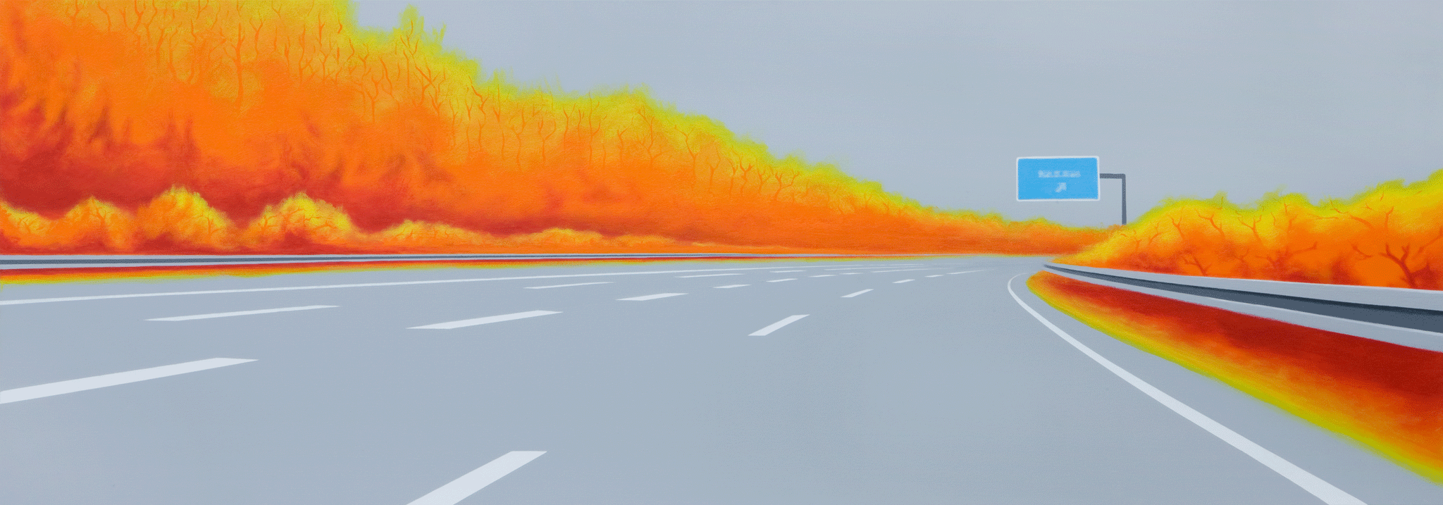 Indian Summer | 2009 | Acryl auf Leinwand | 70 x 200 cm