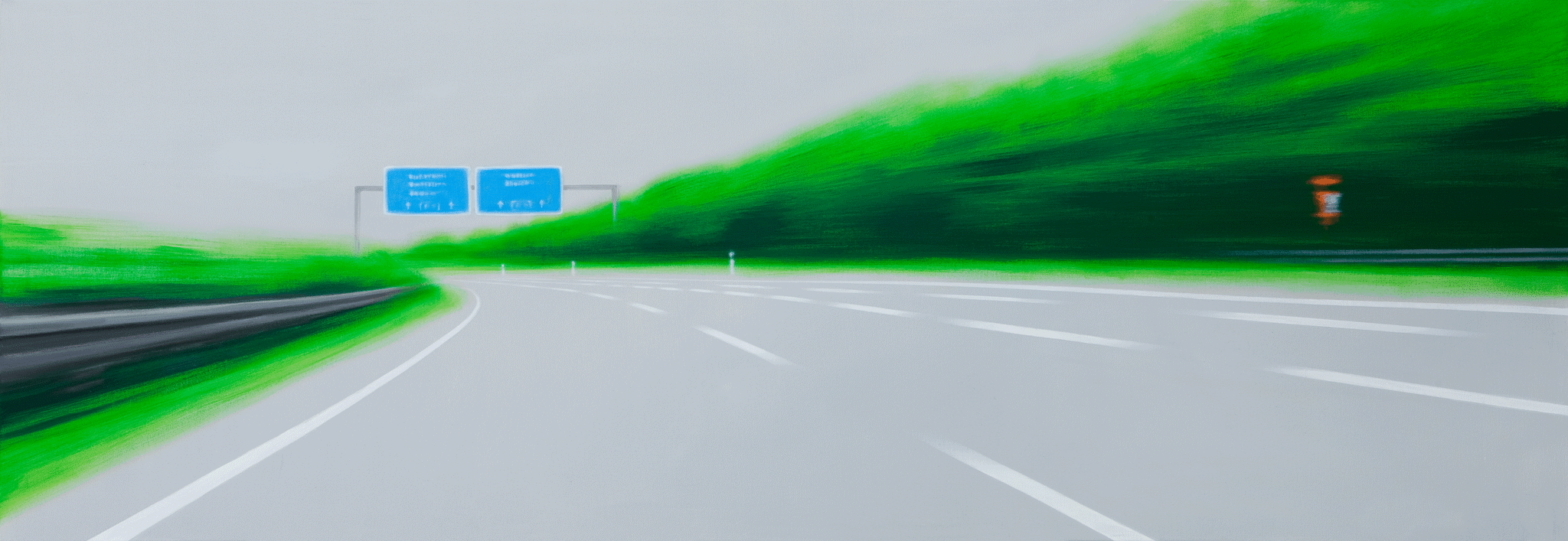 The Fast Way | 2009 | Acryl auf Leinwand | 70 x 200 cm